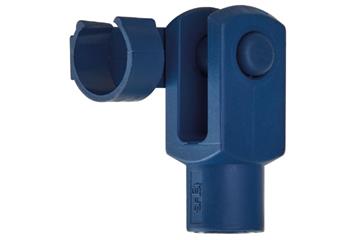 Clevis joint with spring-loaded fixing clip, detectable, GELMF-DT, igubal®
