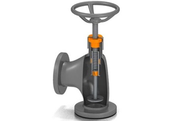 Stop valve with dryspin lead screw, iglidur plain bearings and piston ring