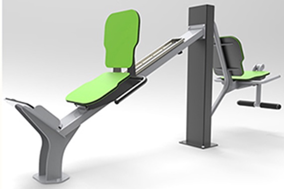 Leg press with drylin® linear guides
